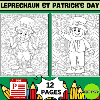 Leprechaun st patricks day coloring pages mindfulness coloring sheets