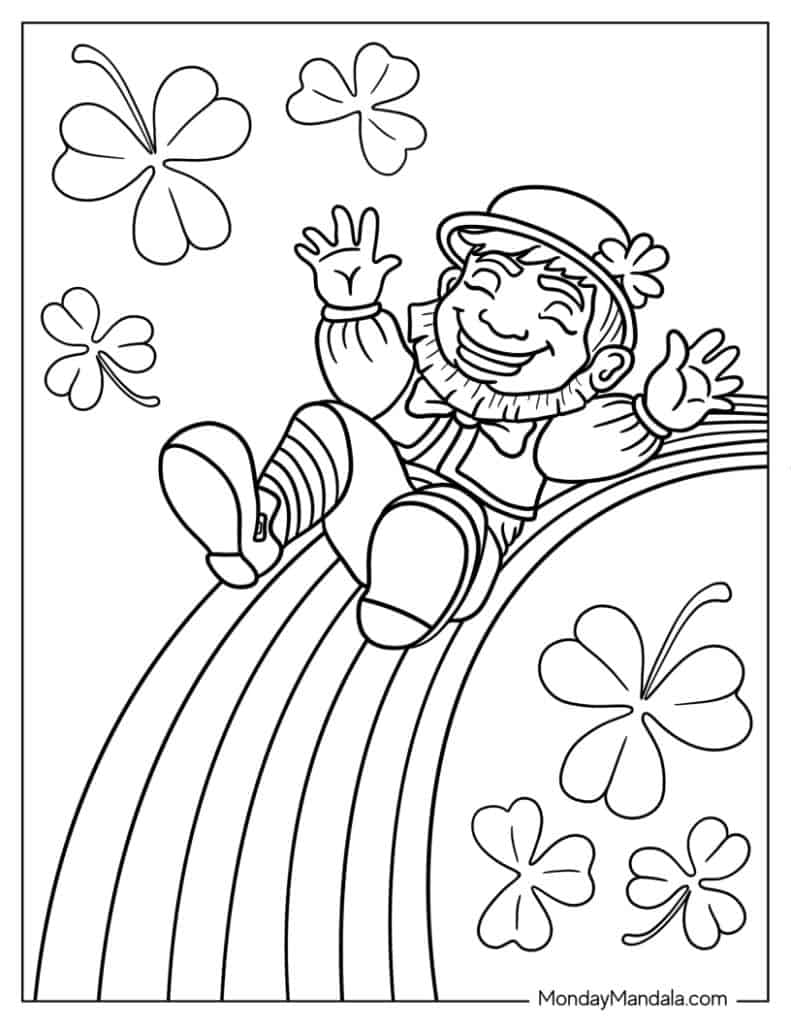 St patricks day coloring pages free pdf printables