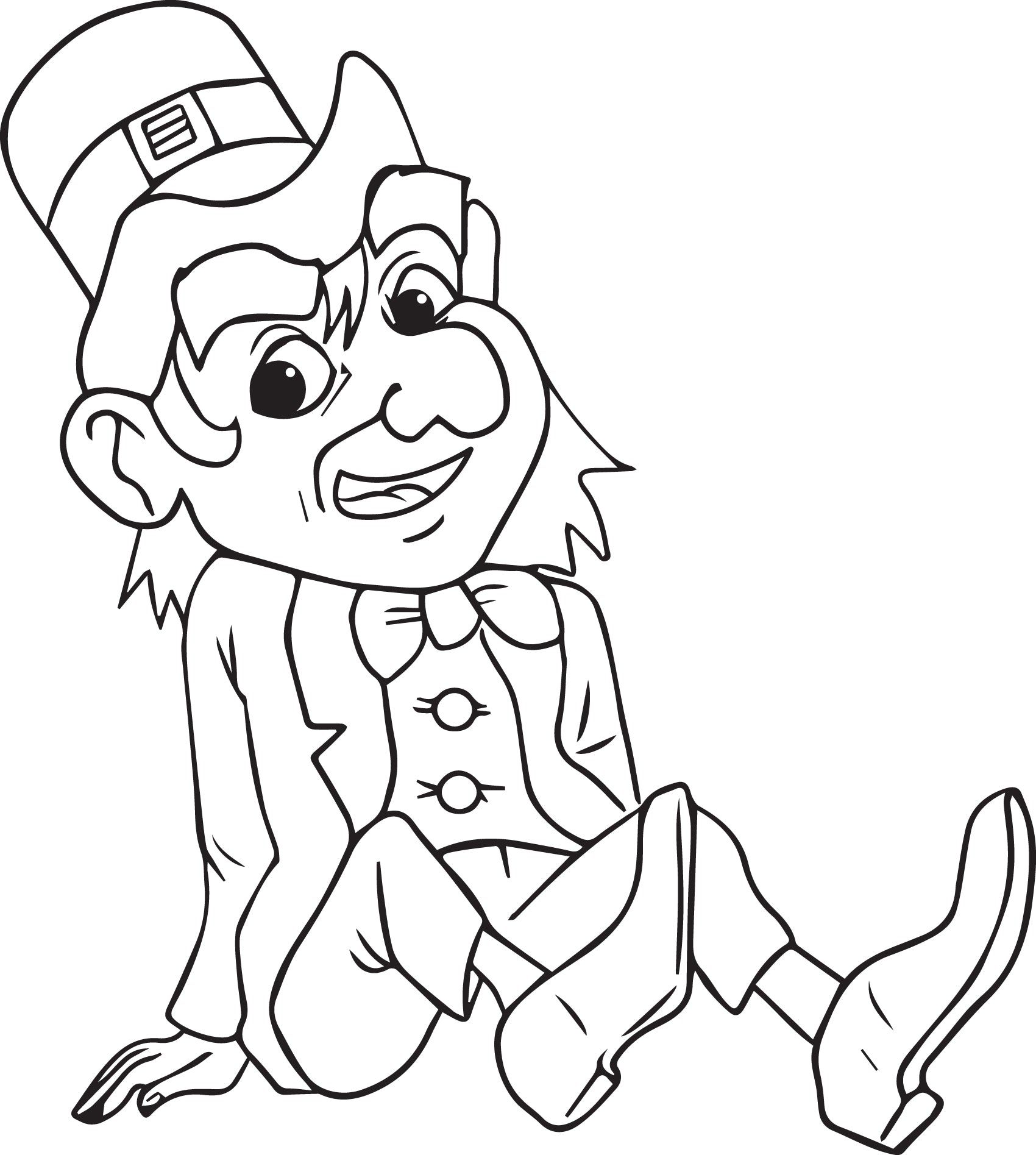 Leprechaun coloring page in coloring pages for kids coloring pages puppy coloring pages