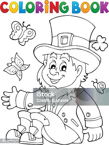 Leprechaun coloring stock photos pictures royalty