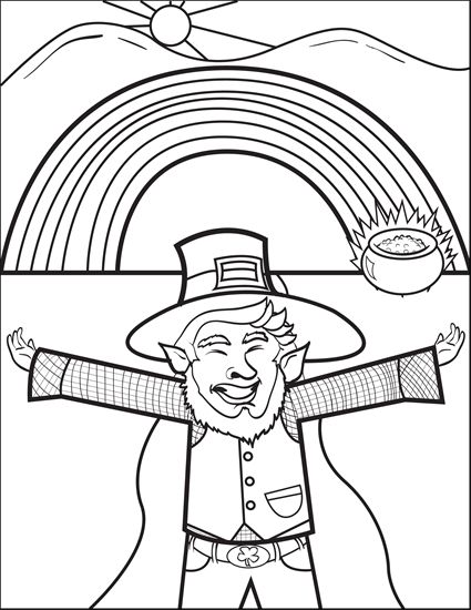Leprechaun coloring page coloring pages for kids coloring pages puppy coloring pages