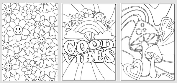 Thousand colouring page rainbow royalty