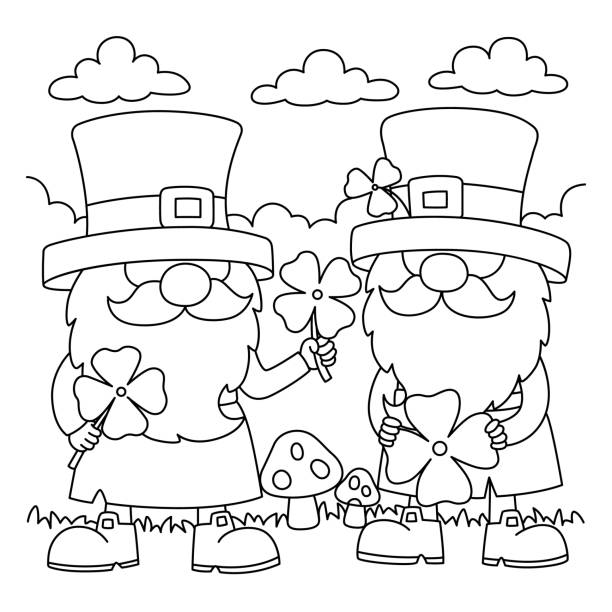 St patricks day coloring stock illustrations royalty