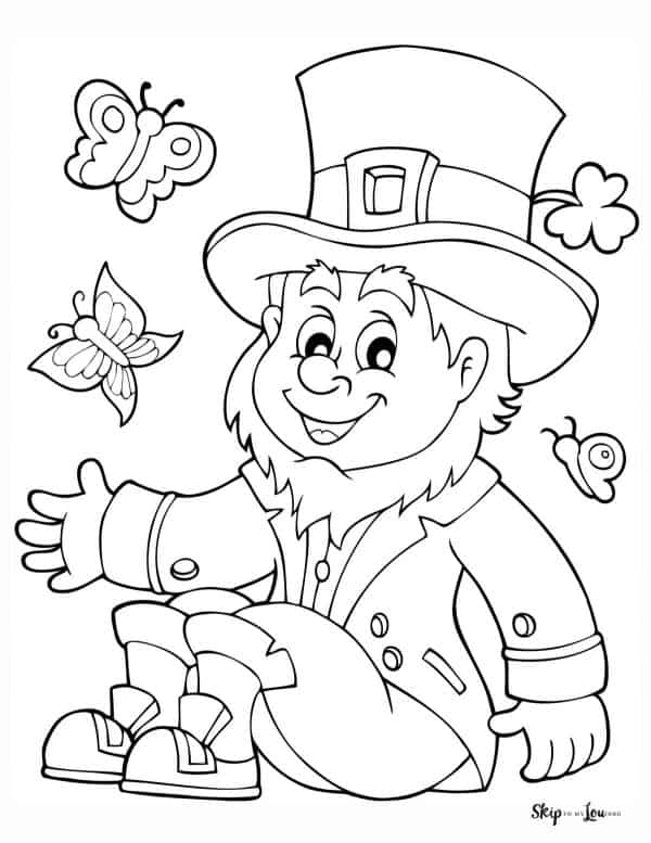 Leprechaun coloring pages skip to my lou