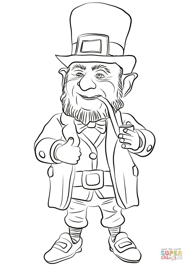 Awesome picture of leprechaun coloring pages