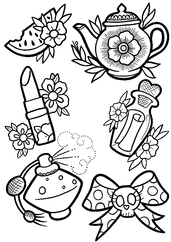 Aesthetic drawing coloring pages printable for free download