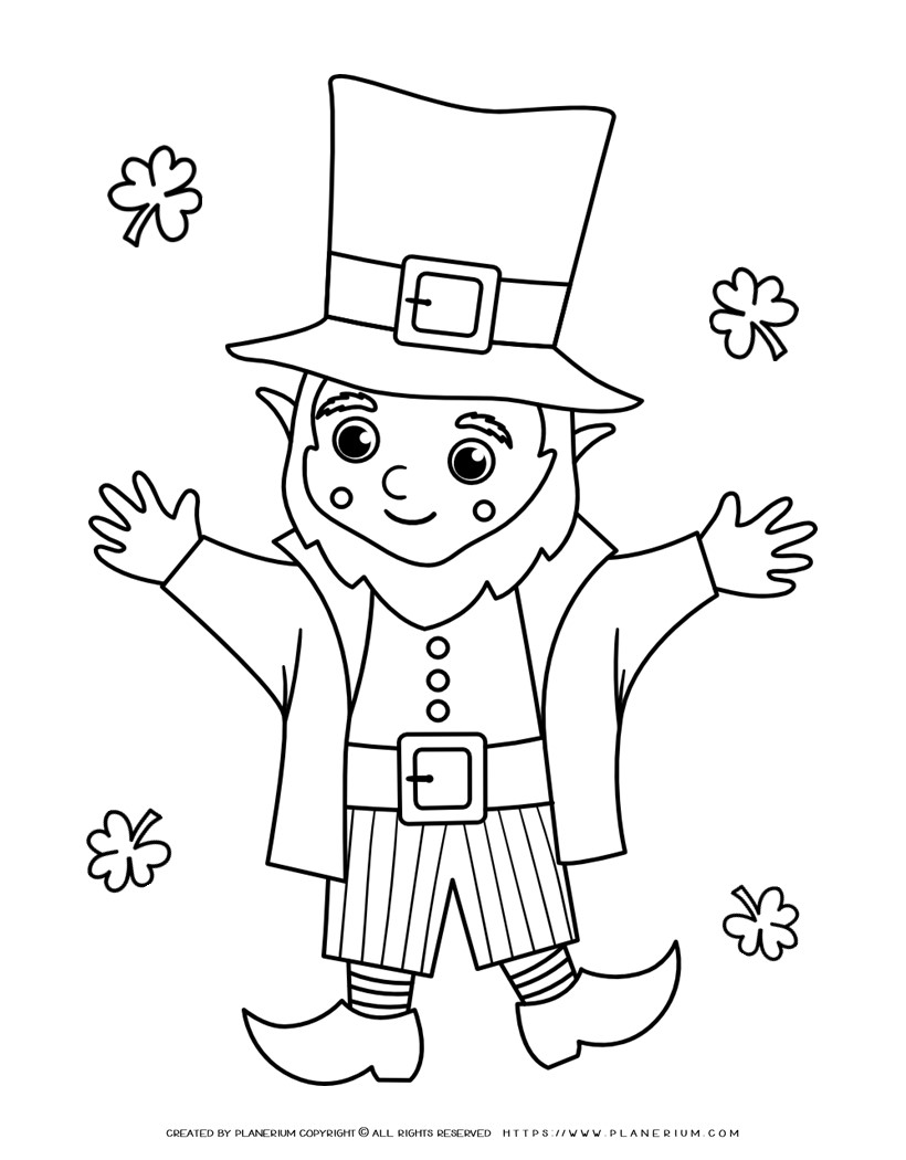 Leprechaun coloring page