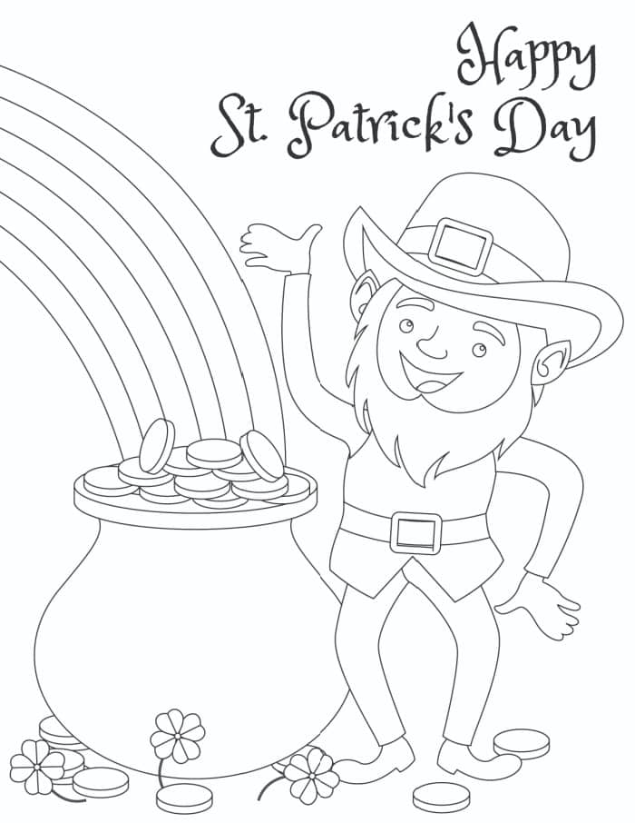 Free happy st patricks day coloring pages