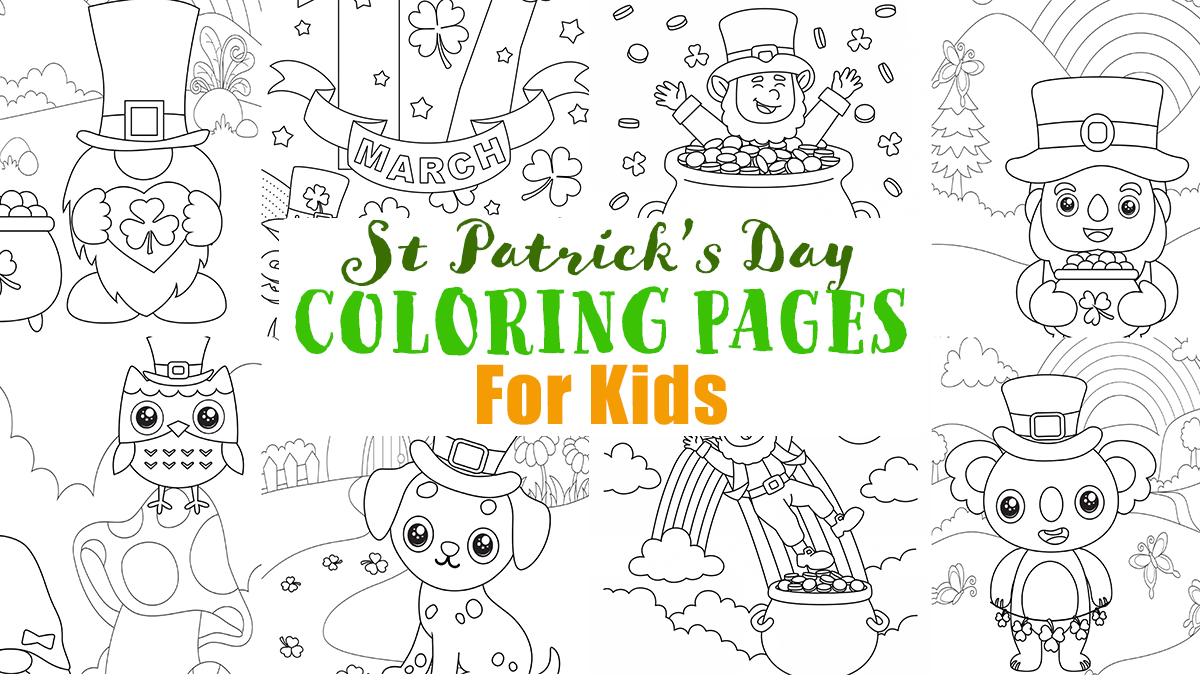 St patricks day coloring pages with free printable