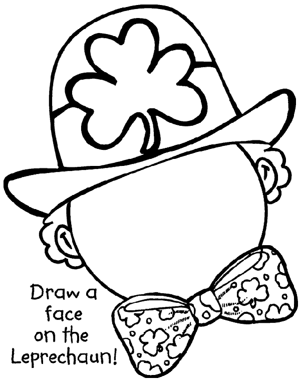 Plete the leprechaun coloring page