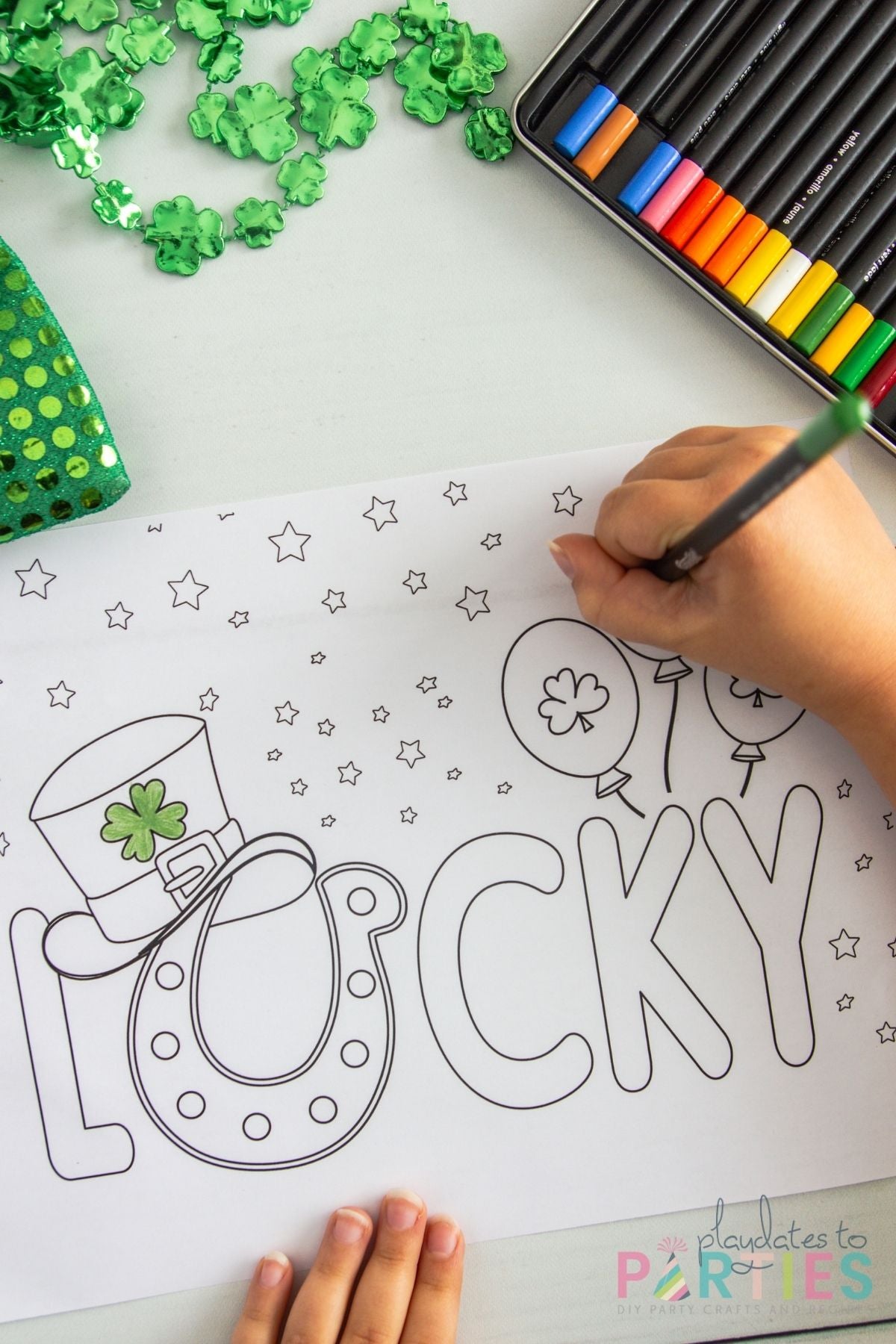 St patricks day coloring pages â playdates to parties