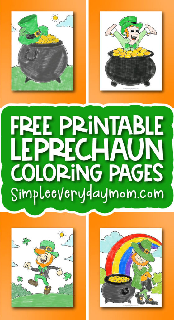 Leprechaun coloring pages for kids freebie