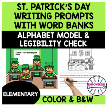 St patricks day writing prompts with pictures word bank occupational therapy