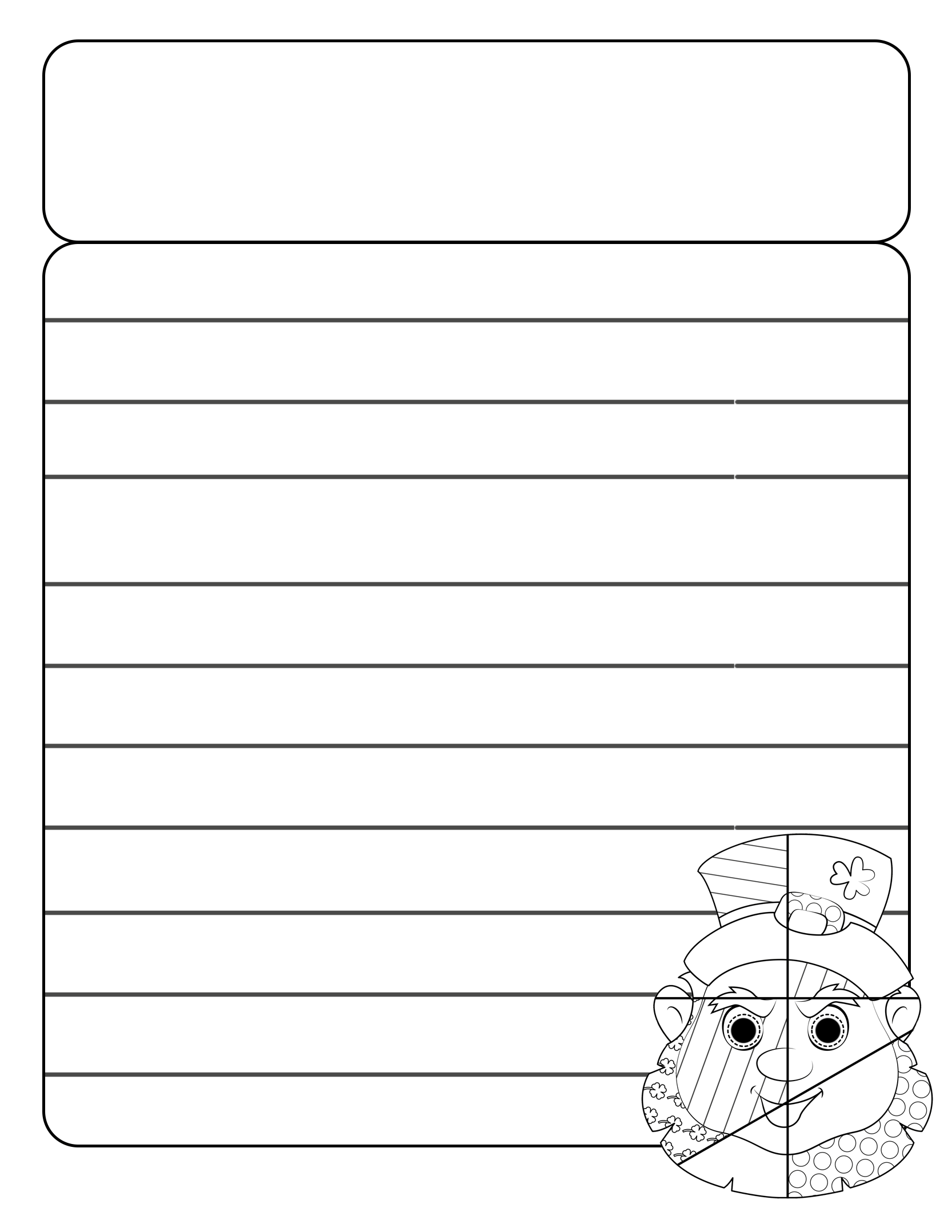 Leprechaun writing prompt free printable papercraft templates