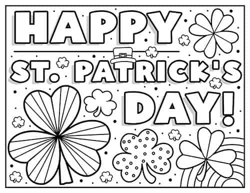 St patricks day coloring pages