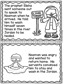 Elisha and naaman coloring book bible story naaman miracles leprosy