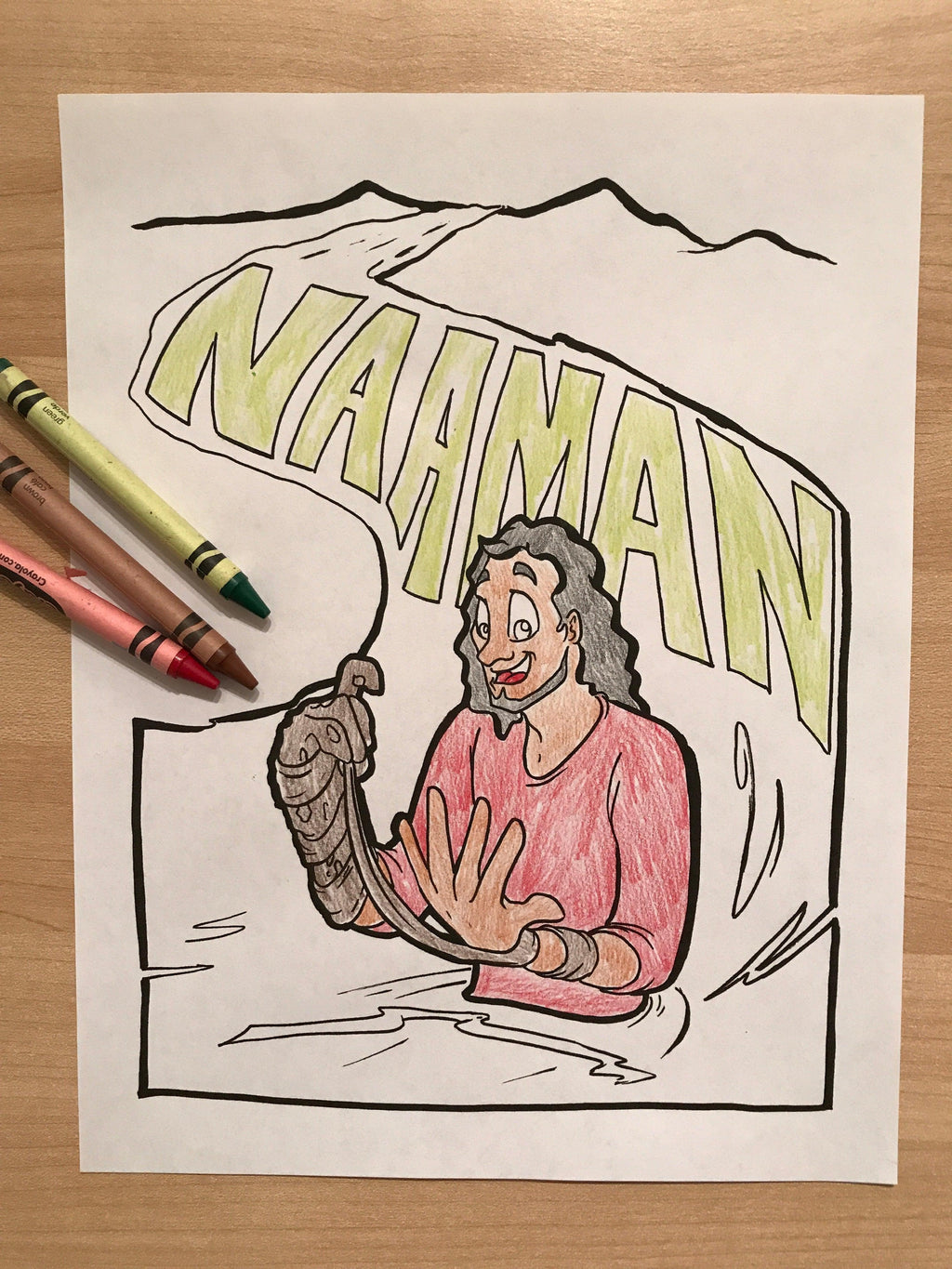 Naaman coloring page