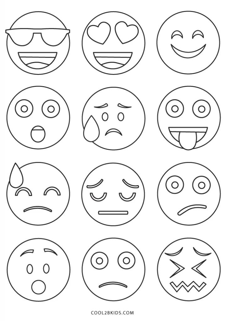 Free printable emoji coloring pages for kids emoji coloring pages emoji patterns emoji craft