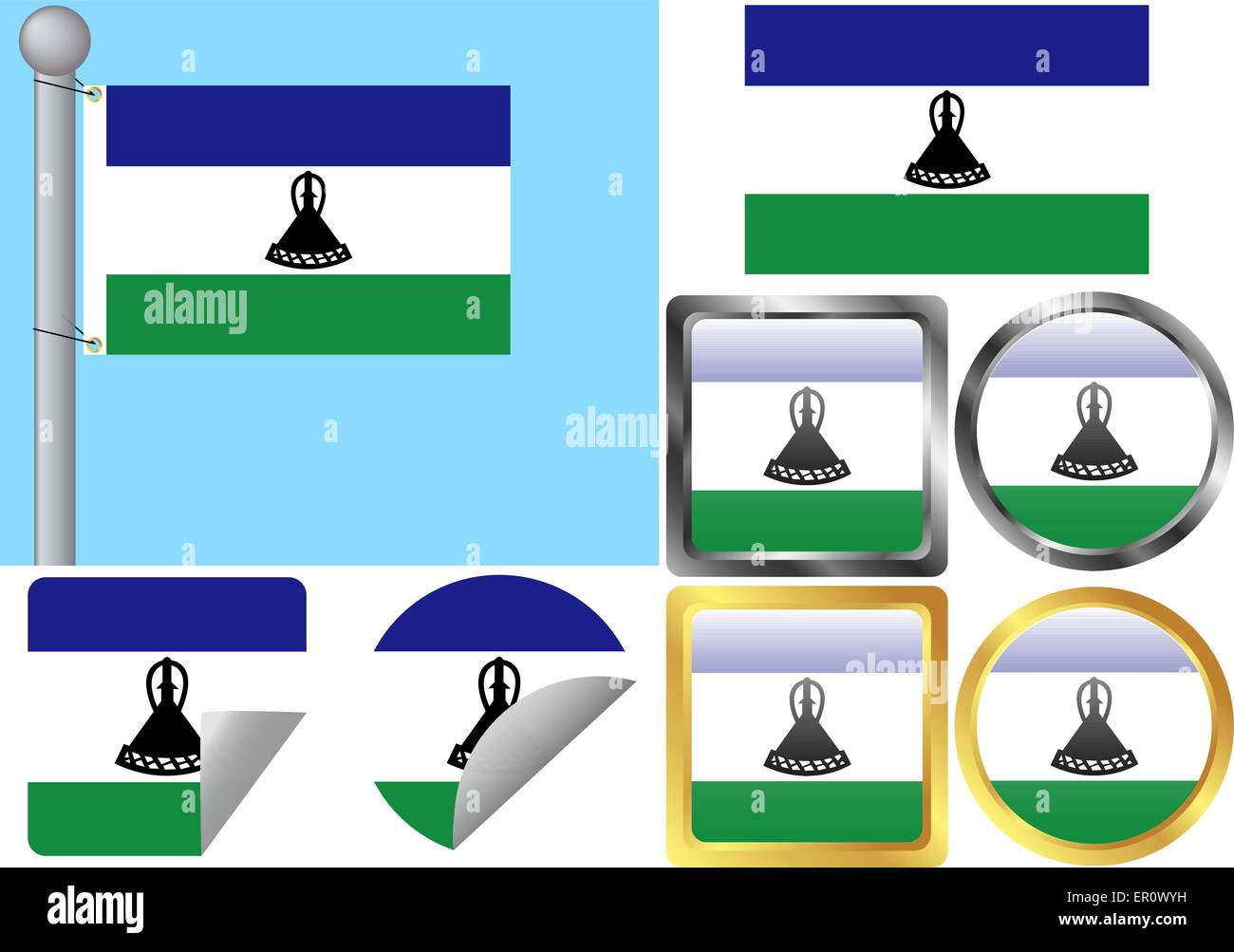 Lesotho hat stock vector images
