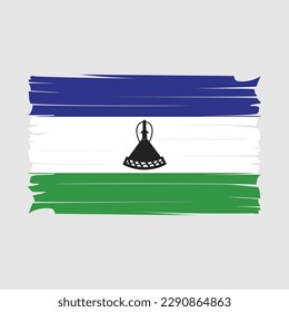 Lesotho flag over royalty