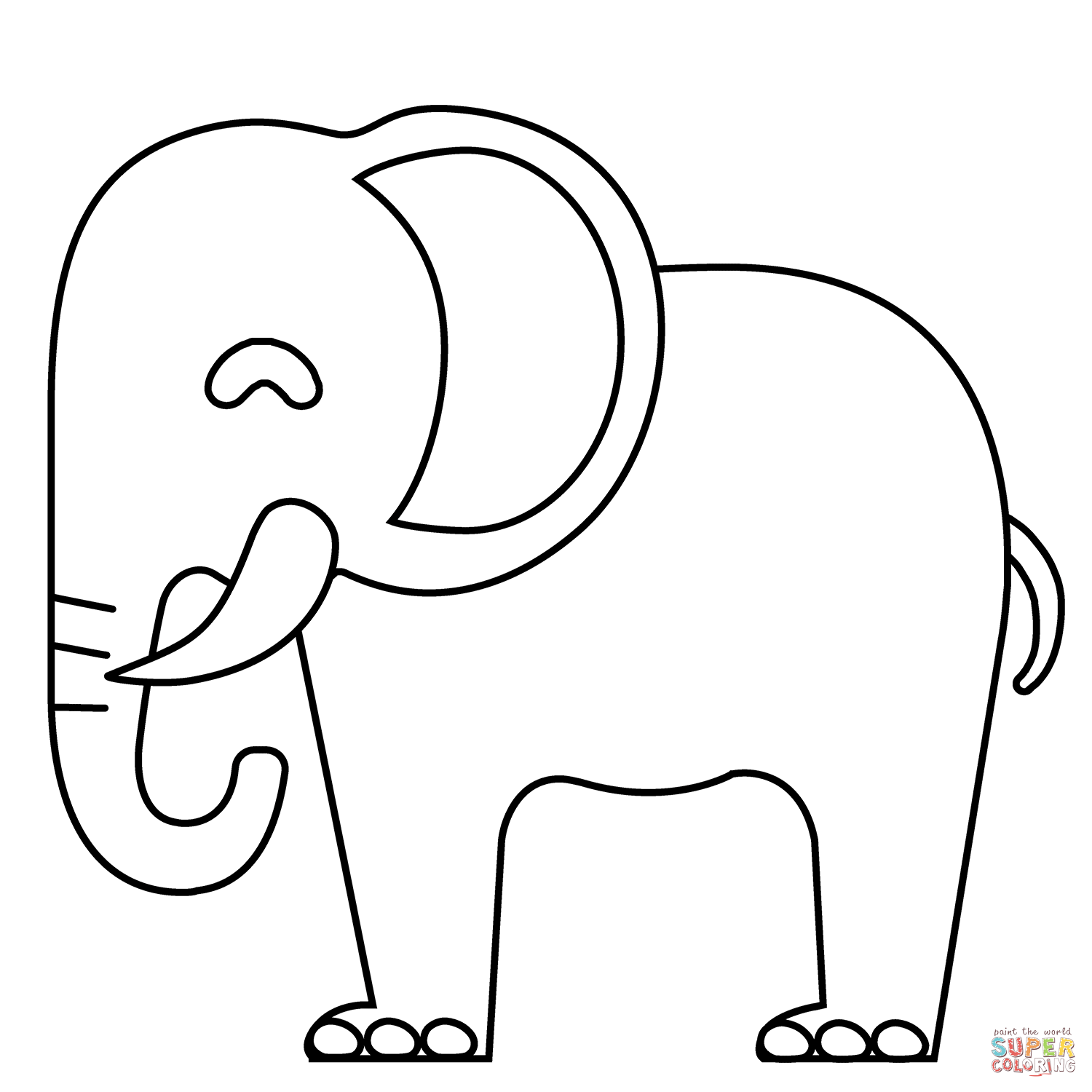 Elephant emoji coloring page free printable coloring pages