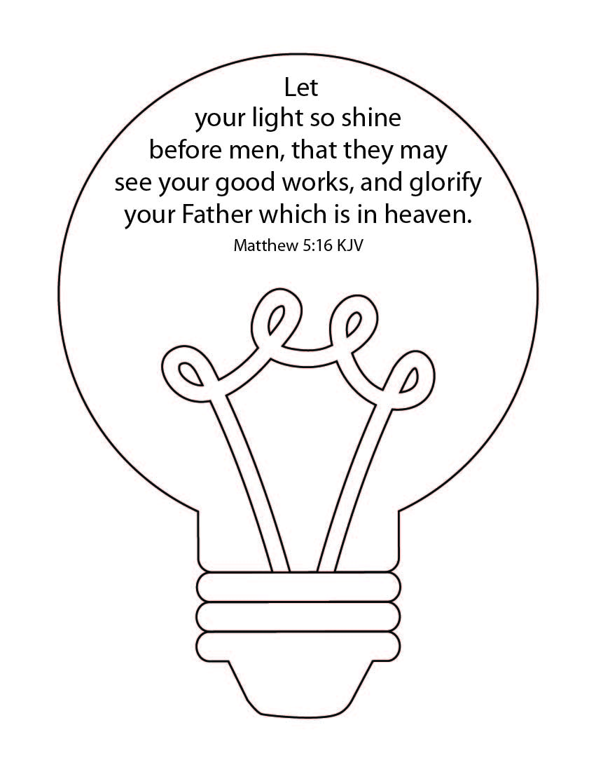 Shine your light bible study for kids printable