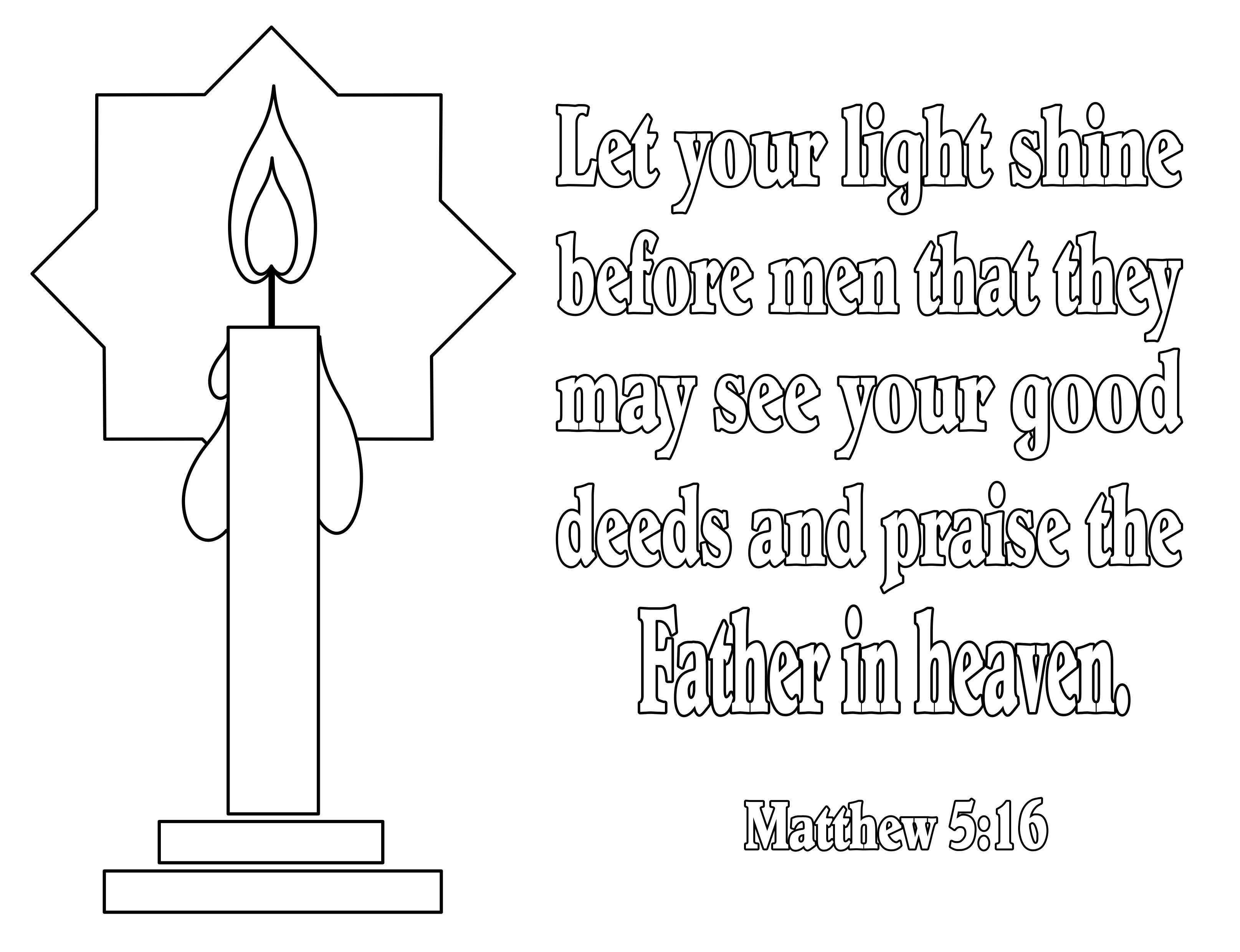 Bible verse coloring pages for light in the bible by the scripture lady