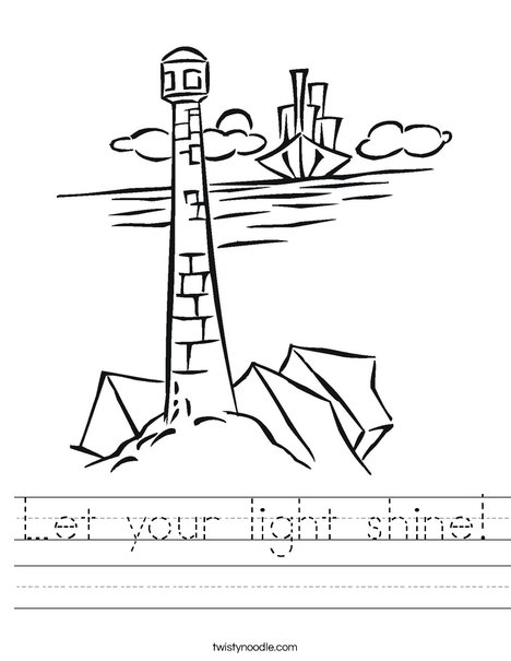 Let your light shine worksheet