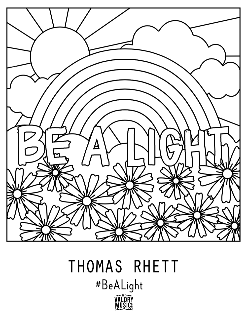 The kelly clarkson show on x share the message of thomasrhetts song be a light in your munity print these coloring pages for a fun stay