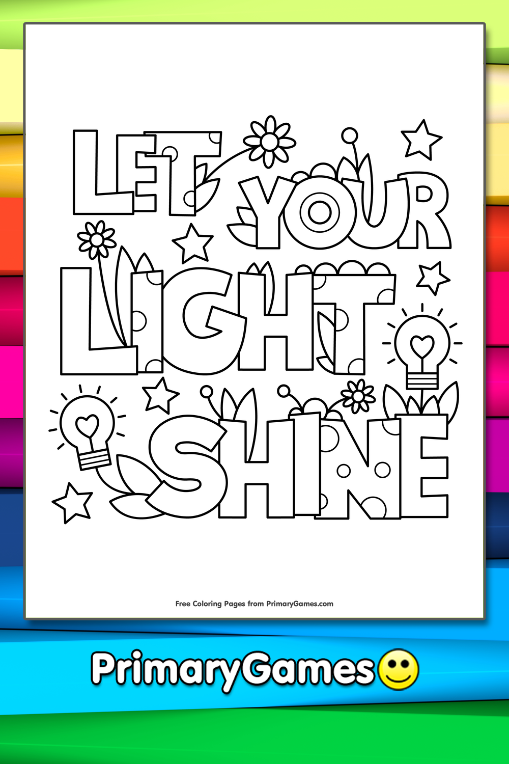 Let your light shine coloring page â free printable pdf from