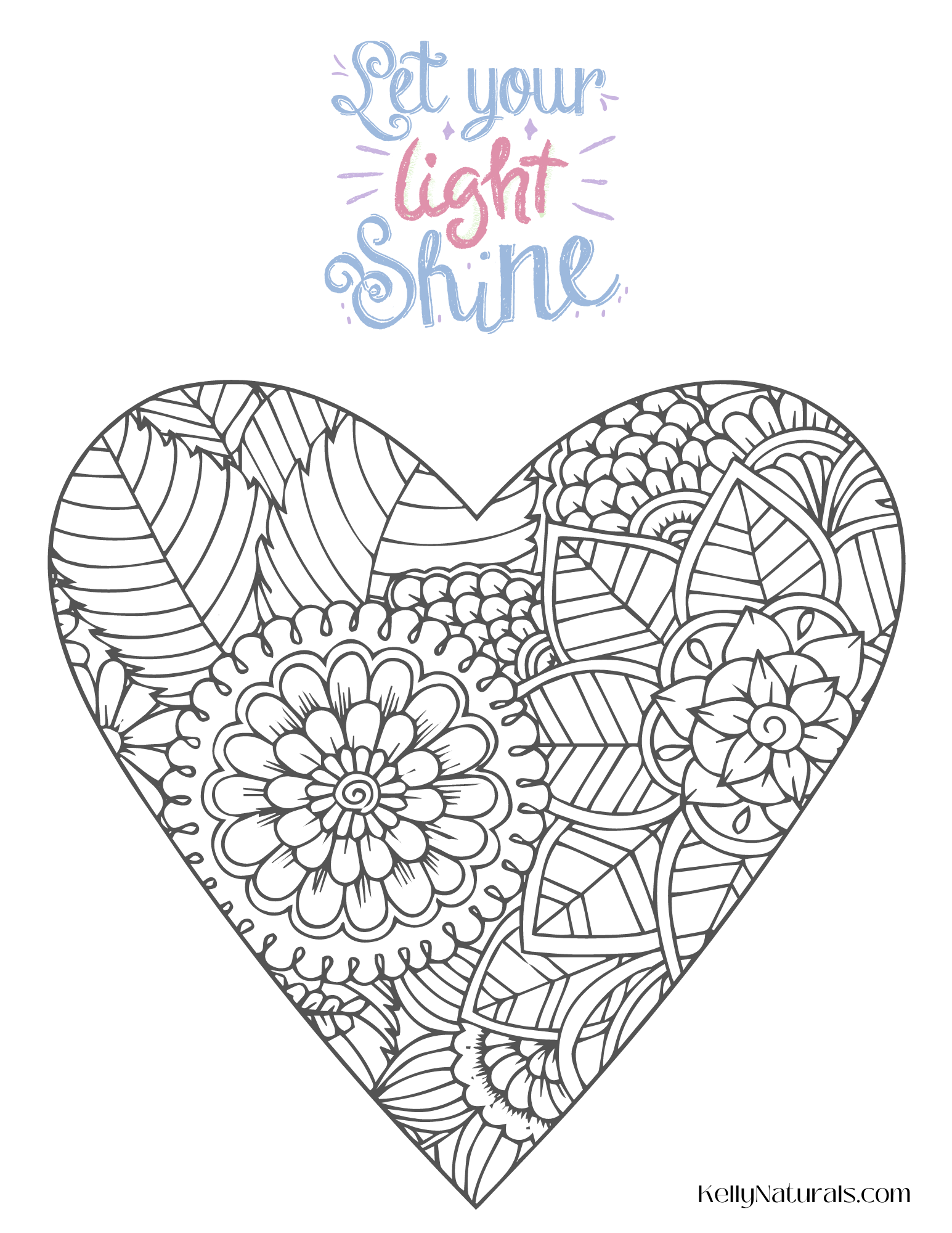 Let your light shine coloring page
