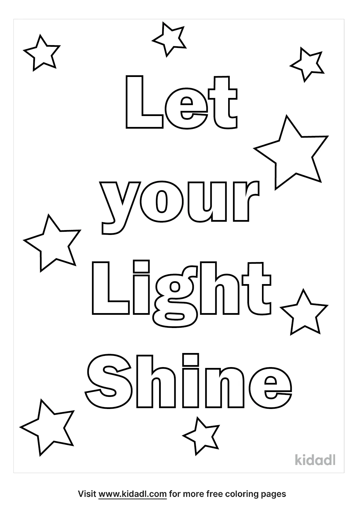 Free let your light shine coloring page coloring page printables