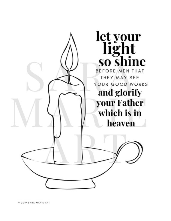 Let your light so shine coloring page