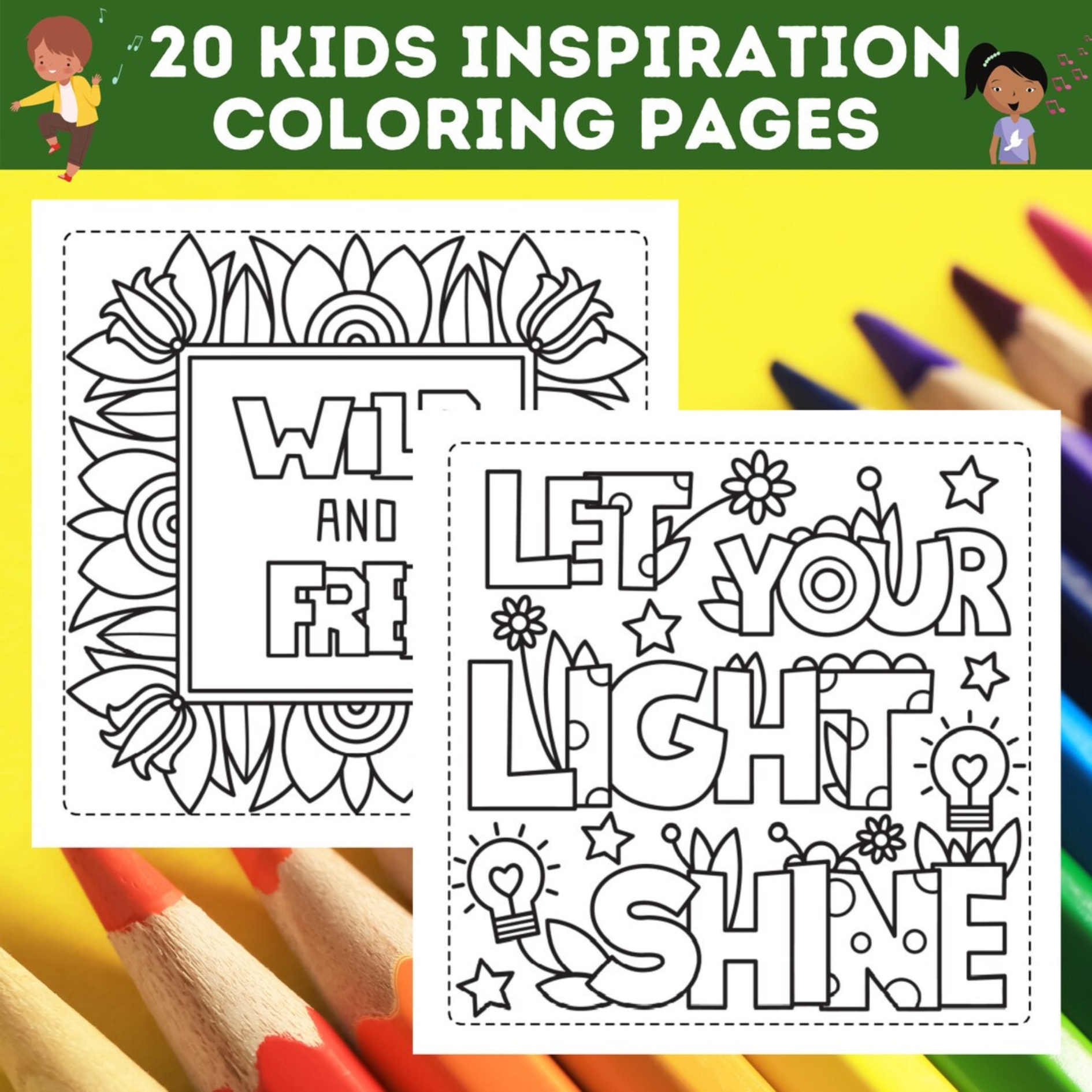 Kids inspiration coloring pages kids motivation inspiration printable inspirational quotes for made by teachers