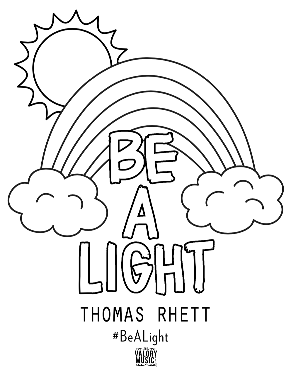 The kelly clarkson show on x share the message of thomasrhetts song be a light in your munity print these coloring pages for a fun stay