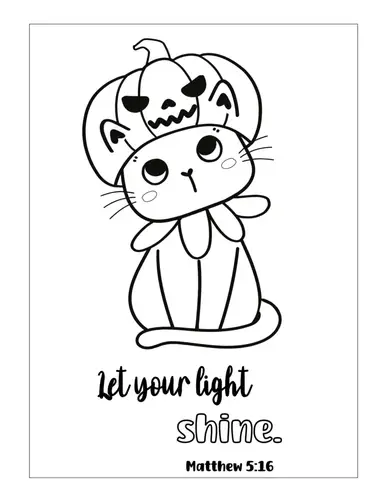 Free printable christian halloween coloring pages