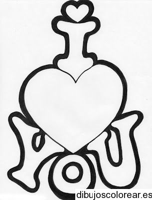 Dibujo de un corazãn con i love you dibujos para colorear valentine coloring pag love coloring pag heart coloring pag