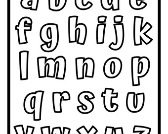 Lowercase alphabet letters abc alphabet coloring pages for kids and toddlers pdf printable pages