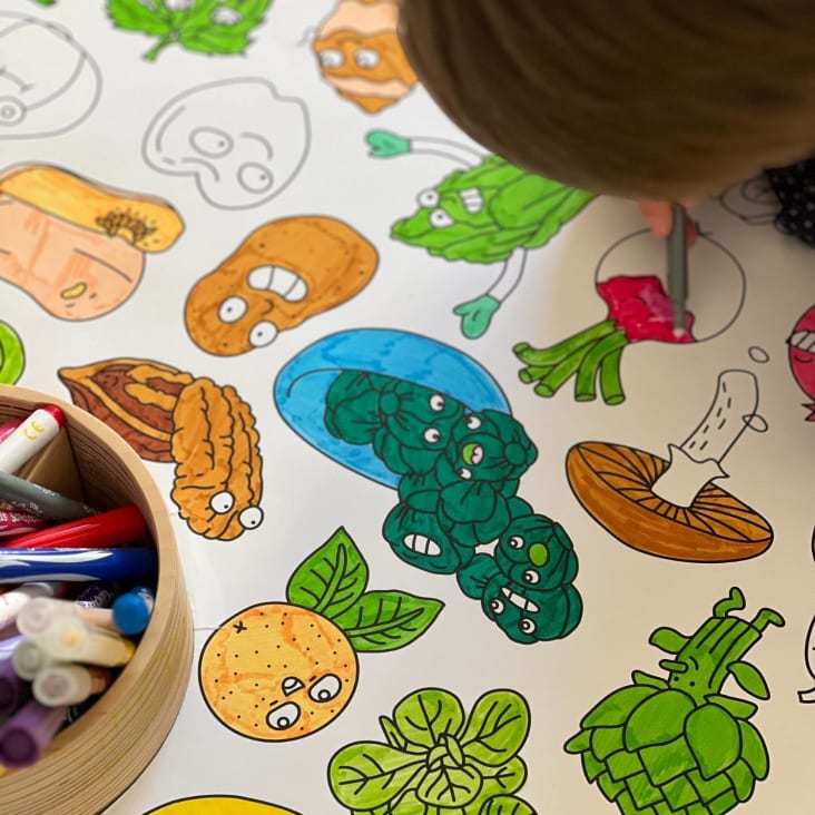 Mesa de dibujo xxl multifunciãn de madera d cm drawinkids x omy maisons du monde