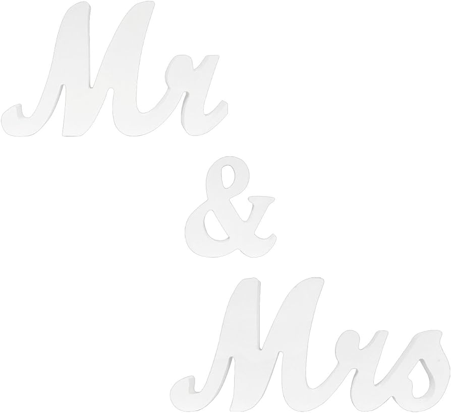 Allydrew mr mrs letras de madera seãal para boda decoraciãn hogar y cocina