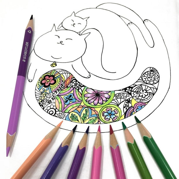 Libro para colorear un millãn de gatos con colores de madera x altamira