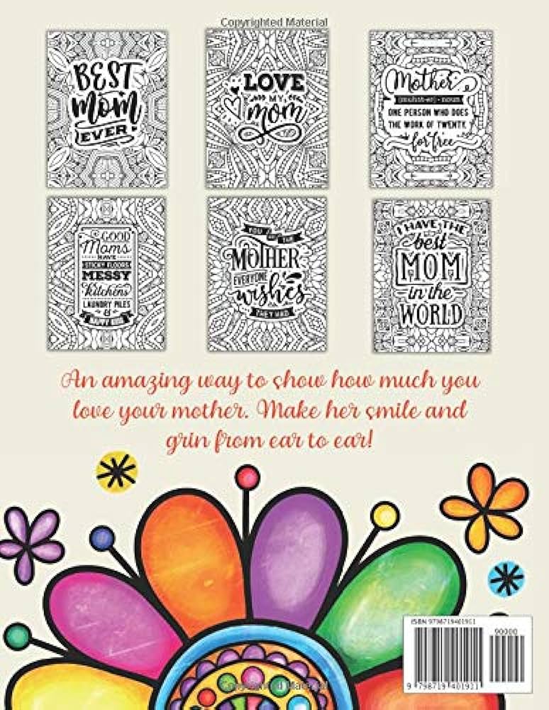 Worlds greatest mother coloring book for mom loving phrases beautiful geometric patterns background perfect happy mothers day or birthday relieving designs perfect for relaxation the