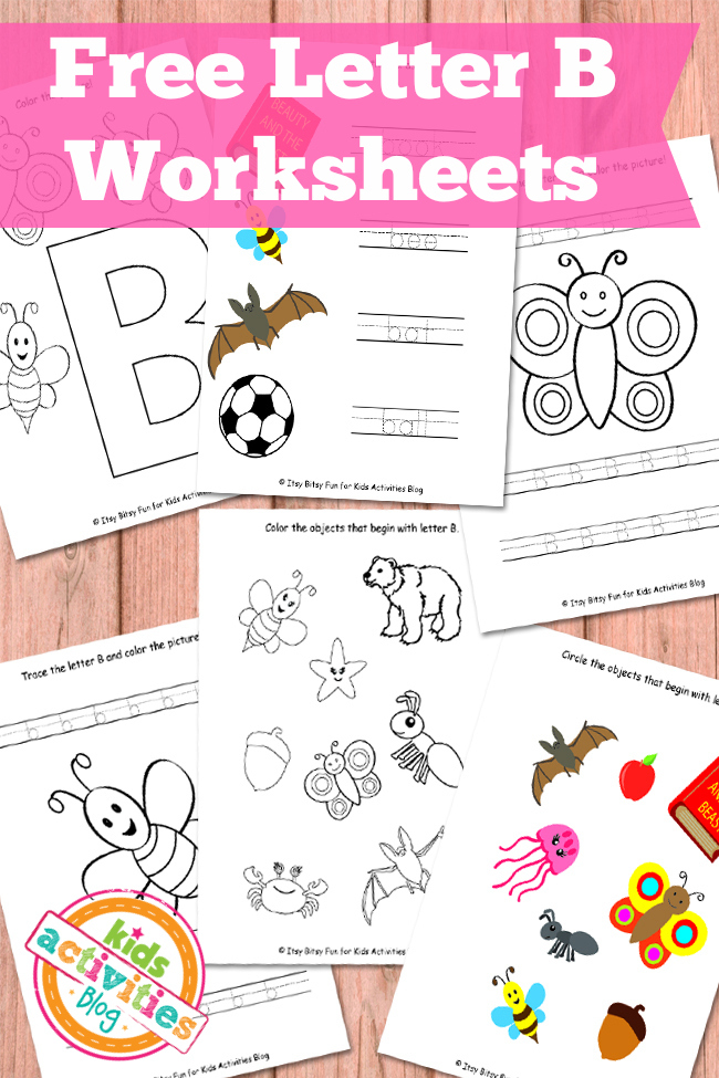 Free letter b worksheets for preschool kindergarten kids activities blog