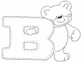 B betå bear coloring pages embroidery alphabet coloring letters