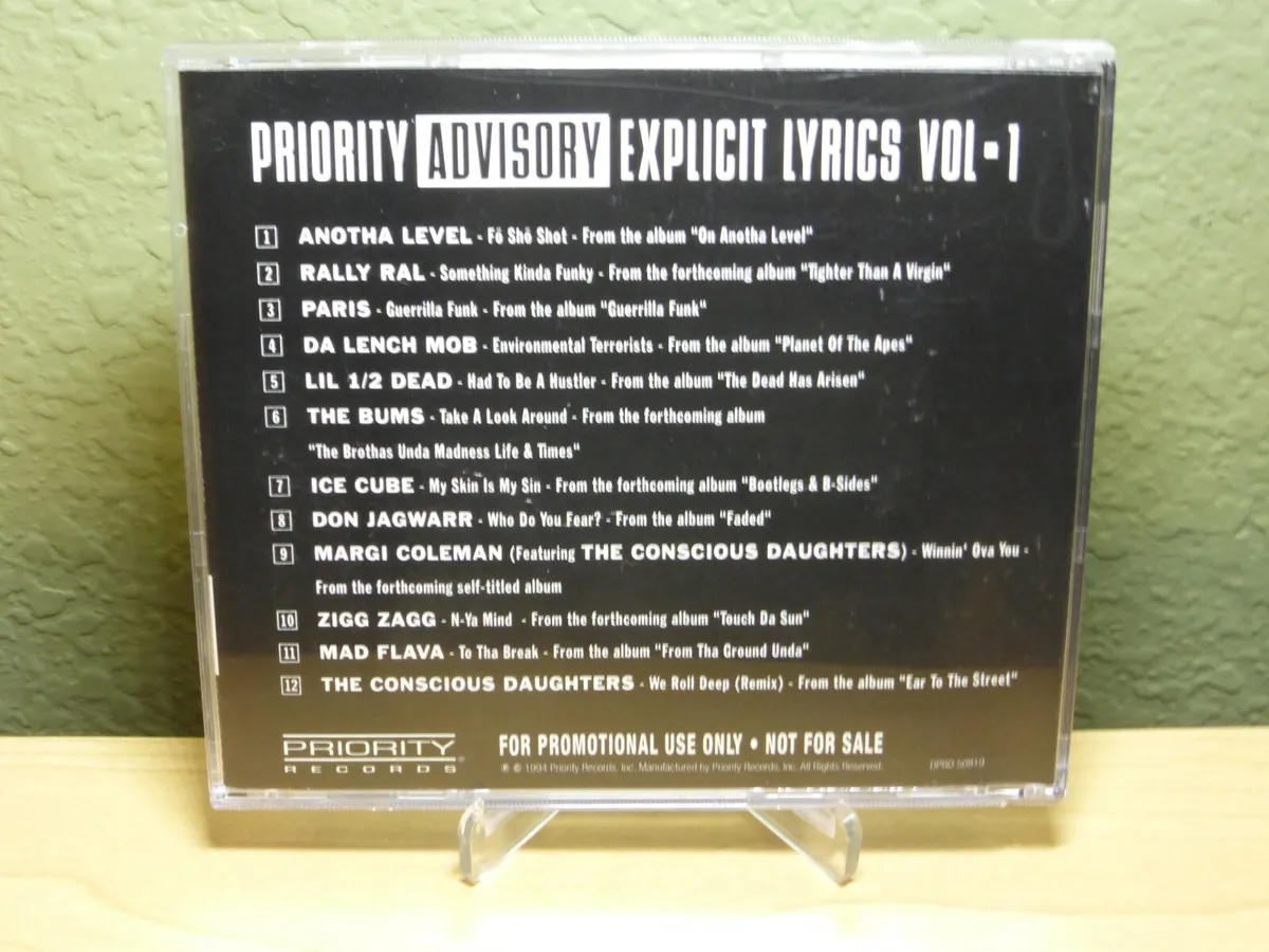 Priority advisory explicit lyrics volume cd promo ice cube paris da lench mob