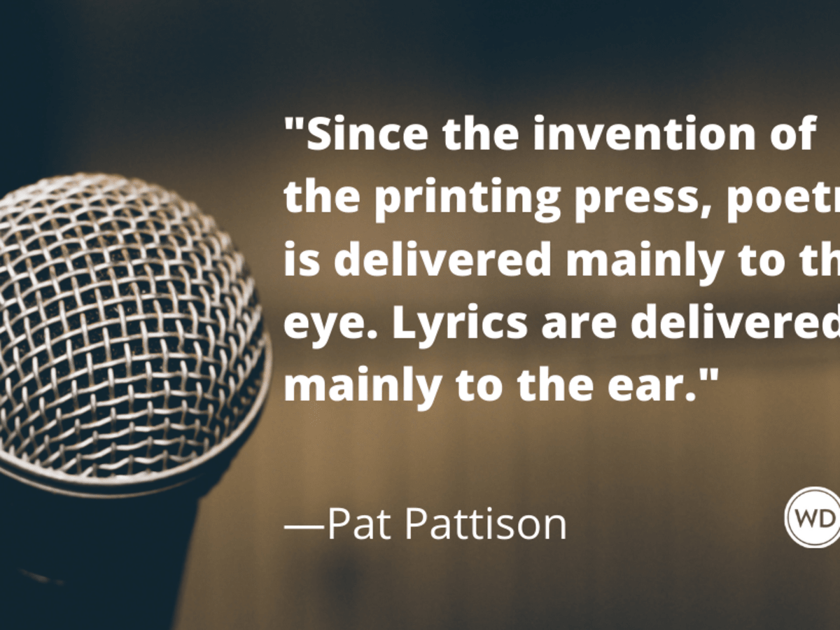 Lyric writing vs poetry