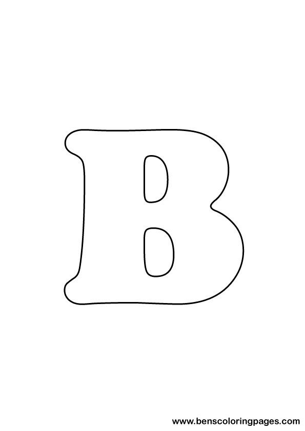 Free letter b coloring page free printable letter stencils letter b coloring pages free lettering