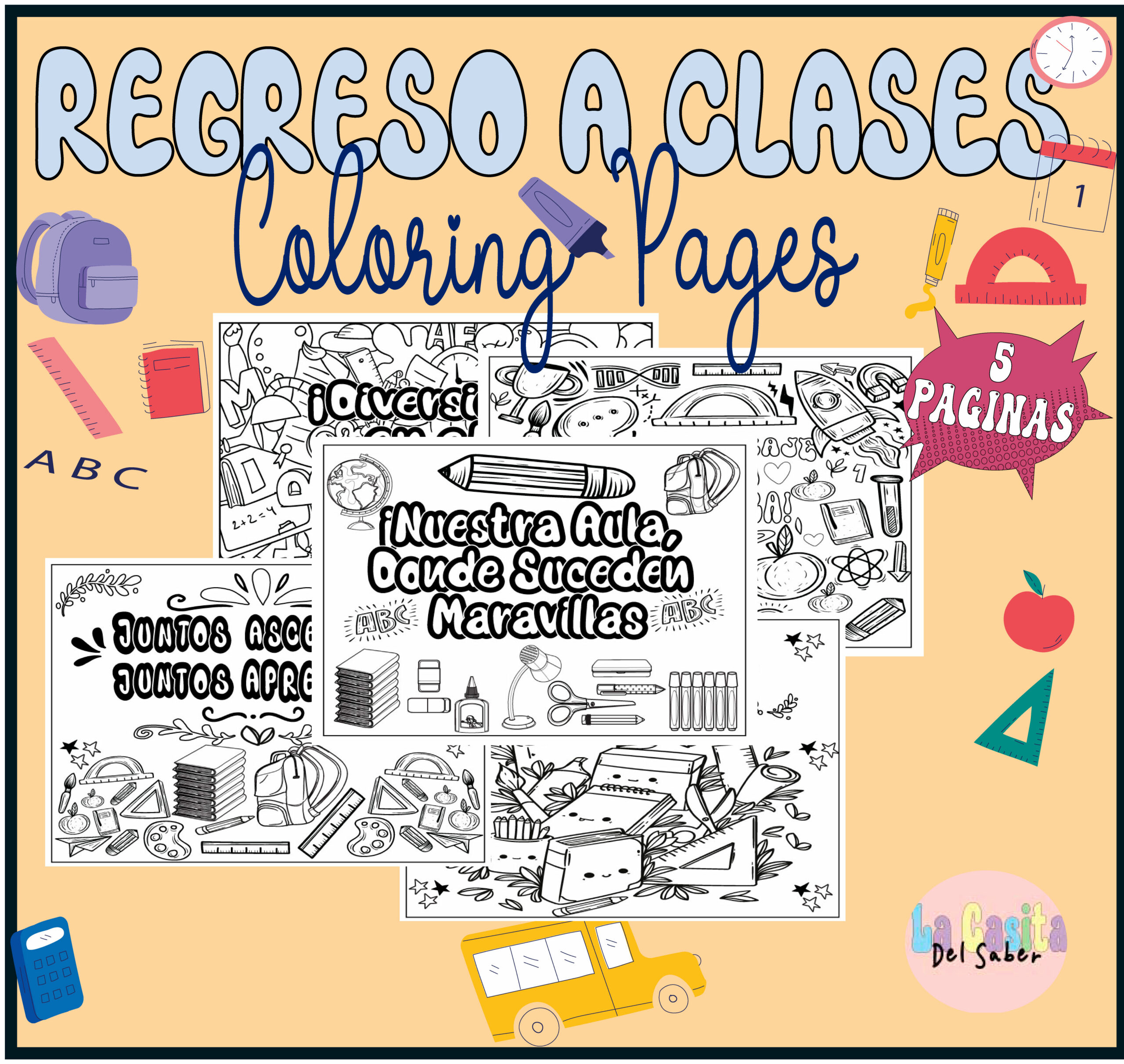 Regreso a clases dibujos para colorear