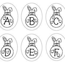 Bunny ears and chocolate coloring pages