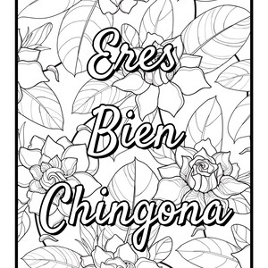 Instant download motivational spanish cursing phrases coloring pages funny coloring book digital download malas palabras motivacional